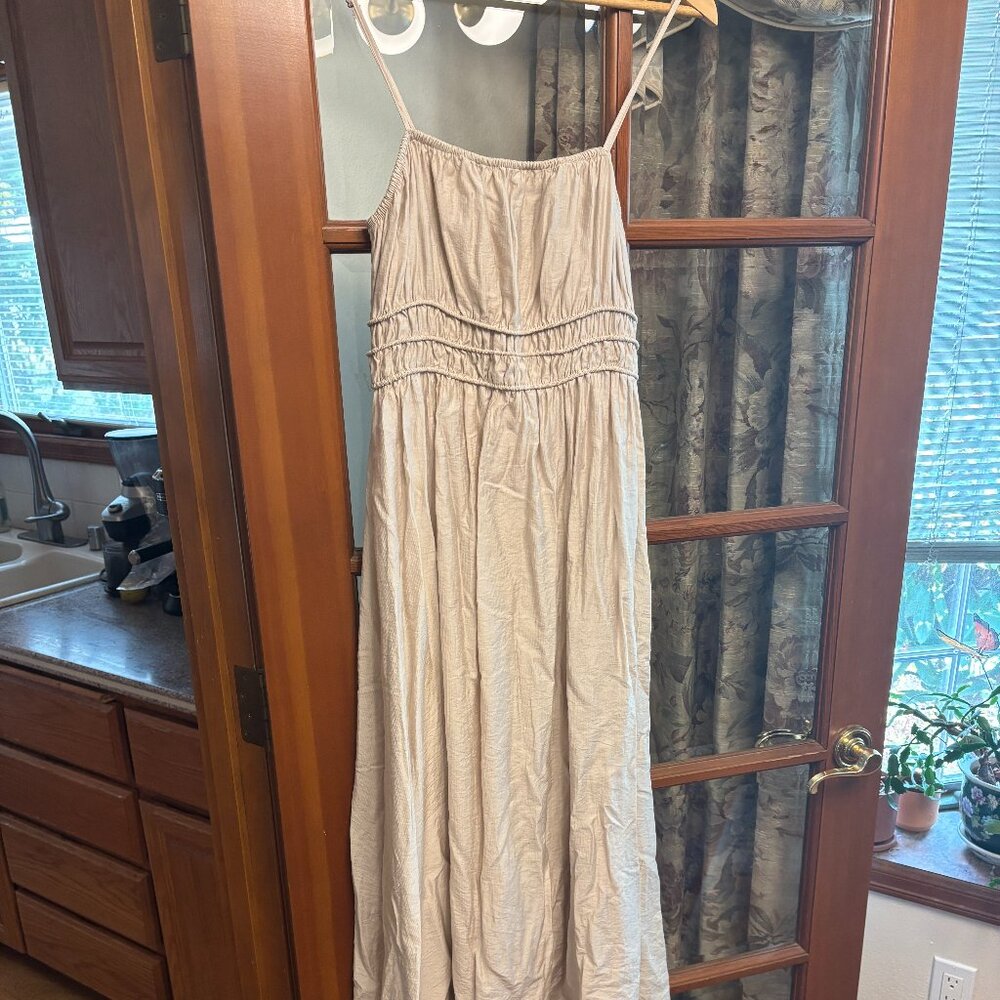 Folklore style cream colored dress size medium